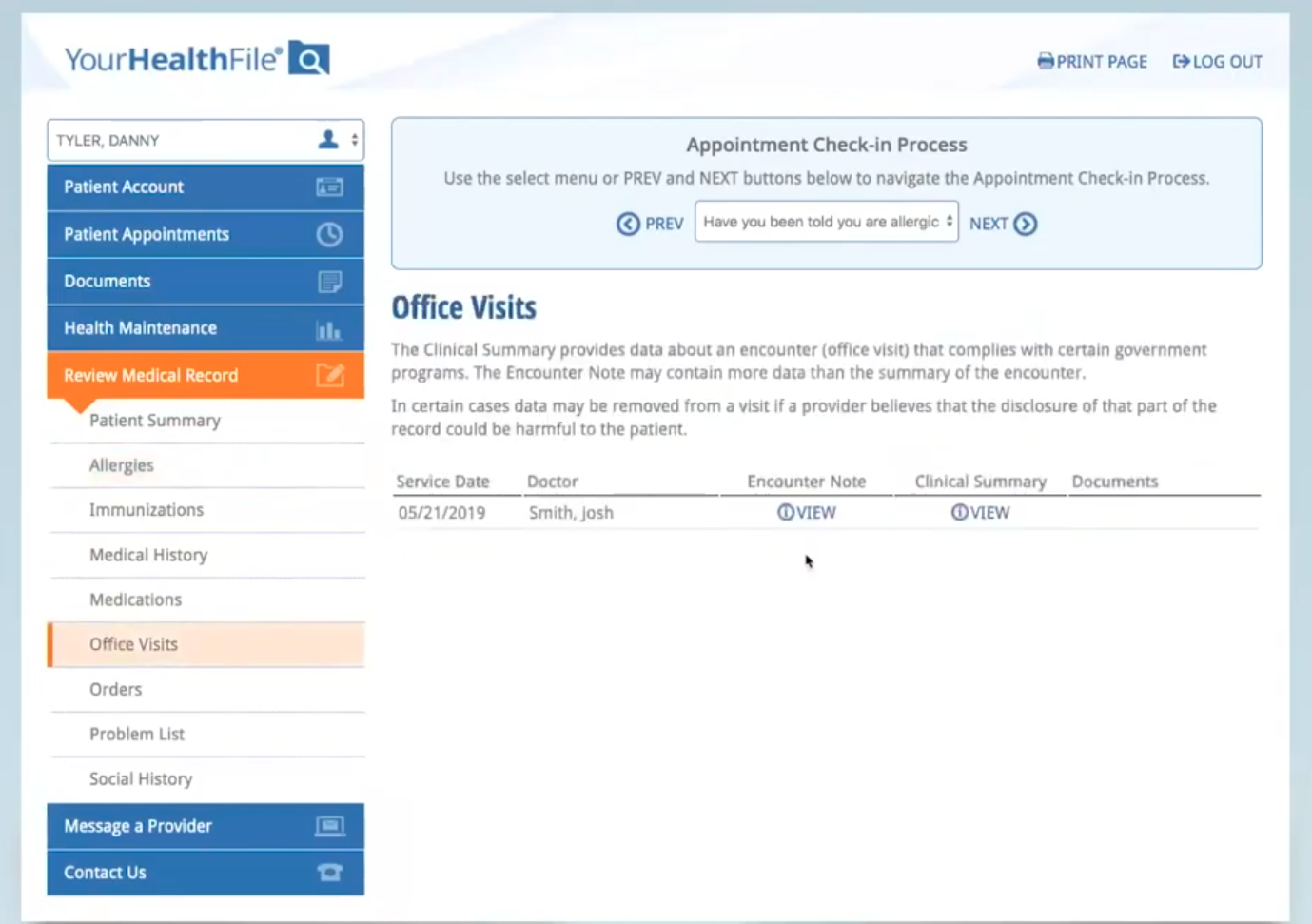 screenshot of NextGen Healthcare Interoperability